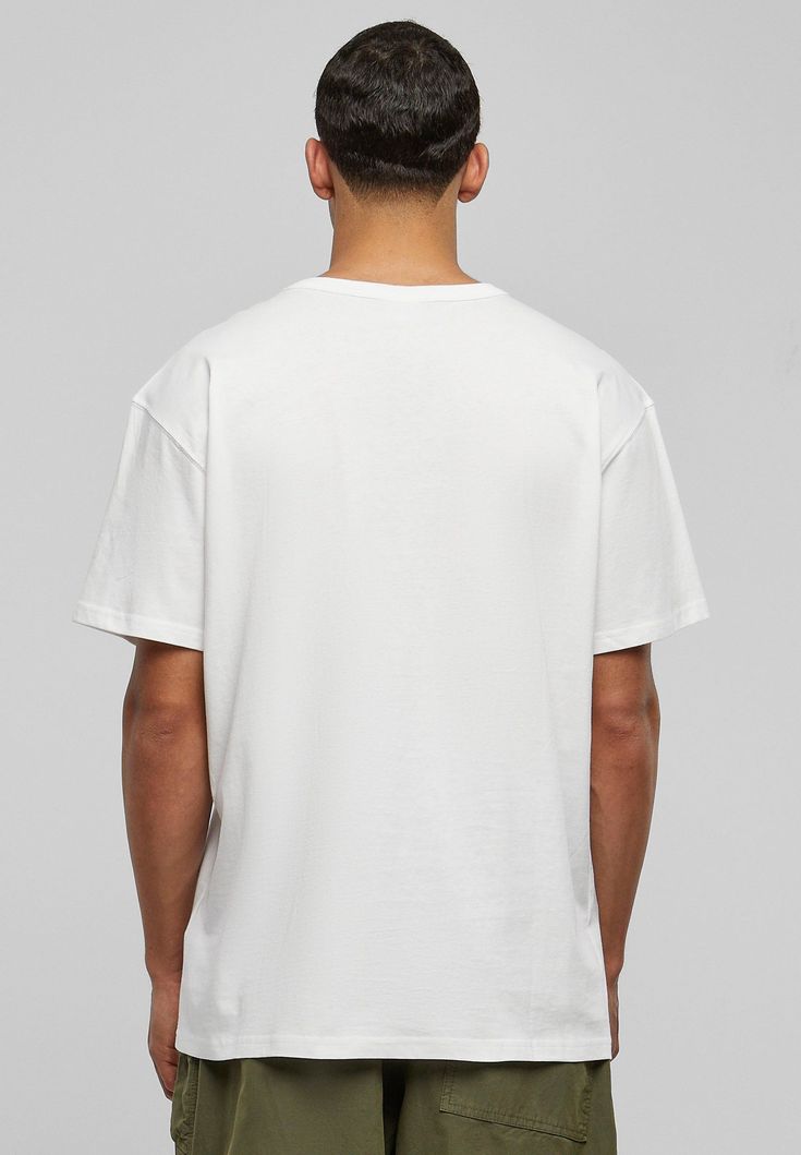 Plain Oversize Drop Shoulder T-Shirt (White)